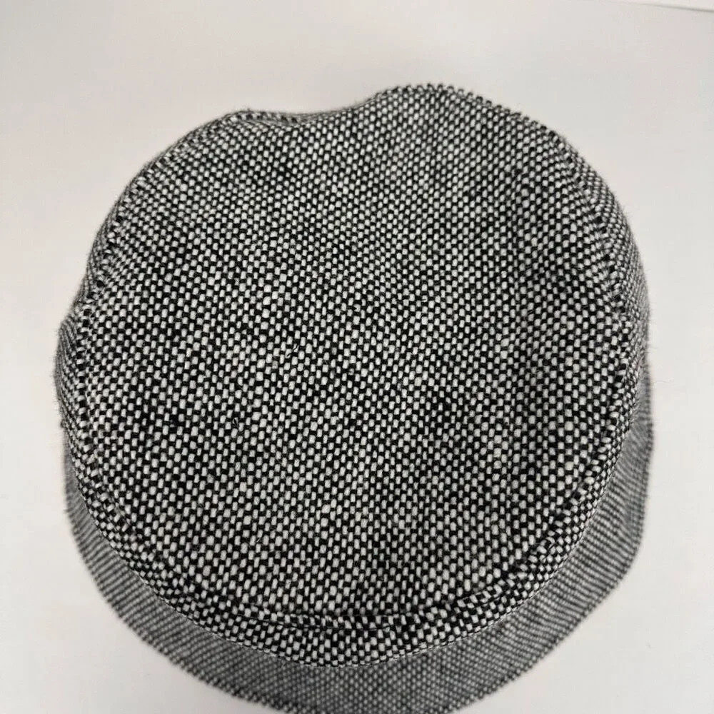 Nine West Nine & Co Women's Bucket Hat Black & White Tweed with Grosgrain Ribbon